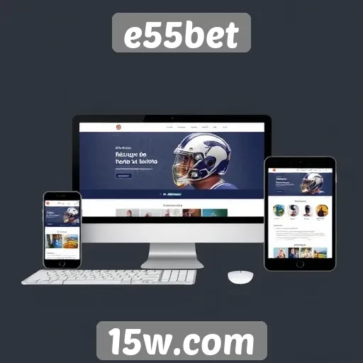 Design responsivo do site e55bet melhora experiência do usuário